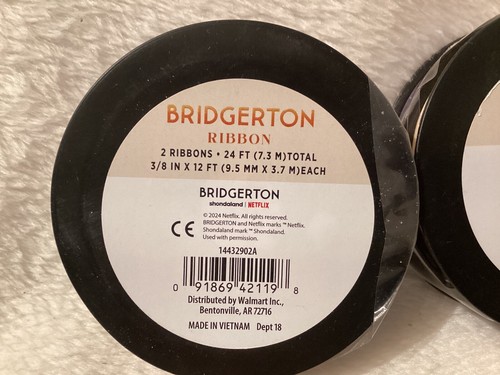 3/8" Bridgerton Ribbons ~ 3 Spools ~ 2 designs (6 & 12ft) ~ NIP ~ Bees Purple - Picture 4 of 6