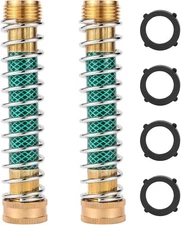 Heavy Duty Garden Hose Protector & Extension Adapter - 2 Pack, Kink-Free Design