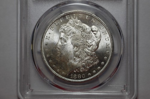 1880 S Morgan Silber Dollar PCGS MS65 - Bild 2 von 3