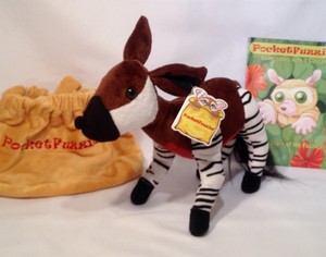 Wow-ON-SALE-NOW-PocketFuzzies-Plush-Endangered-Okapi-amp-Story