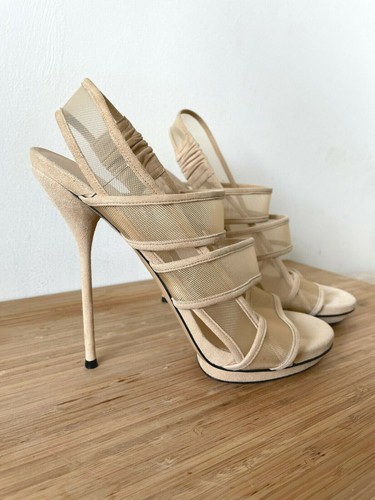 GUCCI Mesh und Wildleder Stiletto Pumps Gr. 39 - Bild 4 von 8