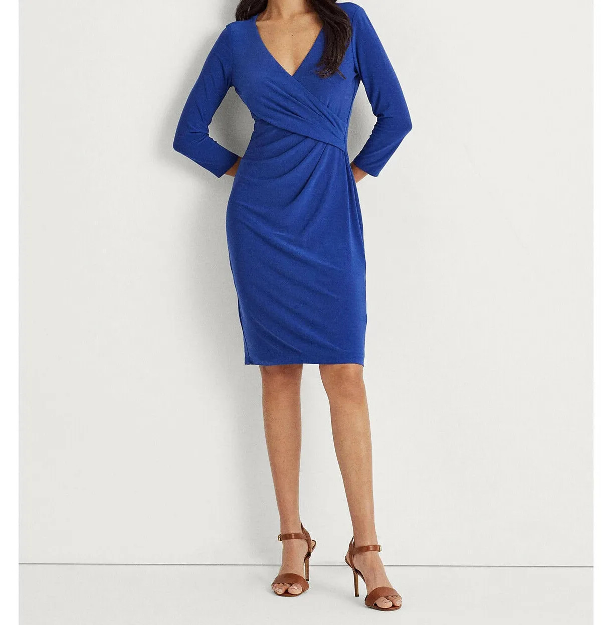 ralph lauren wrap style jersey dress