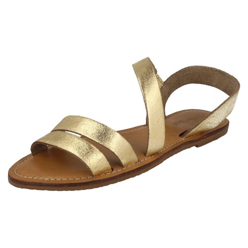 DONNA LEATHER COLLECTION ORO Sandali con Cinturino Stile F0936 DONNA LEATHER COLLECTION ORO Sandali con Cinturino Stile F0936