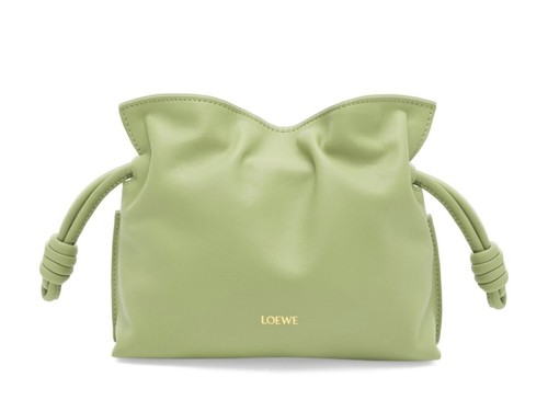 (NO CUSTOMS TAX) LOEWE Mini Flamenco pear green leather shoulder bag authentic - Picture 5 of 21