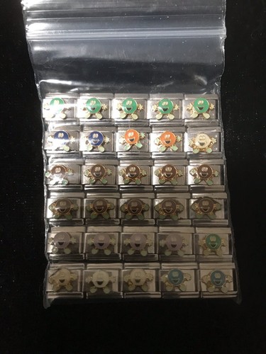 Candy Italian charms mixed wholesale lot 30 pieces enamel links K0048 M & M