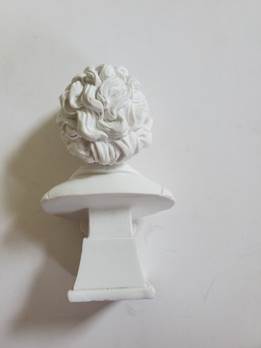 Ludwig van Beethoven Plaster Bust - 4 Inches tall, white - Picture 3 of 9