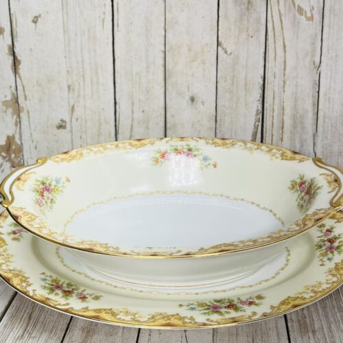 Vintage Noritake M Collection Japan Oval Vegetable Bowl And Oval Plate Set - Picture 2 of 16