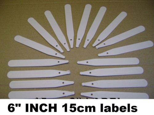200 X 6" seed labels white plastic plant stick in 15cm tray marker ex value - Picture 3 of 12