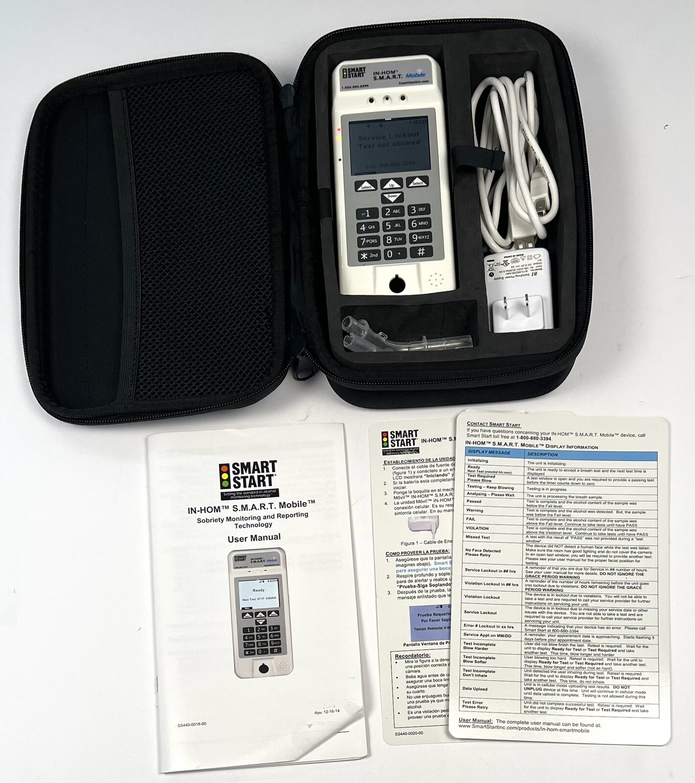 SMART START INHOM S.M.A.R.T. Mobile Breathalyzer Sobriety Monitoring WORKS EUC eBay