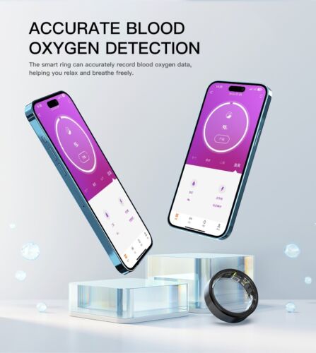 Smart Ring Wearable Fitness Sleep pulse rate Men Women 6-7 Days Battery Size 11 - Picture 7 of 20