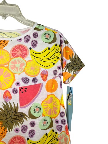 Cat & Jack Girl's Size Medium (8) Short Sleeve Nightgown Fruit Pineapple - Picture 6 of 11