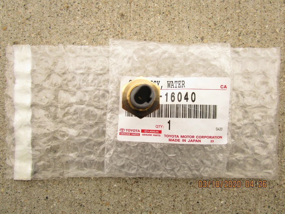 93-97 TOYOTA LAND CRUISER 4,5 L SENSOR TRANSMISOR MEDIDOR DE TEMPERATURA DEL AGUA FABRICANTE DE EQUIPOS ORIGINALES NUEVO Foto 3 de 3