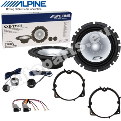 Kit 4 Lautsprecher Alpine SXE-1750S Vorderen Für Fiat Qubo Ab 2008