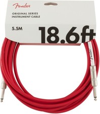Genuine Fender Original Series Instrument Cable, 18.6', Fiesta Red