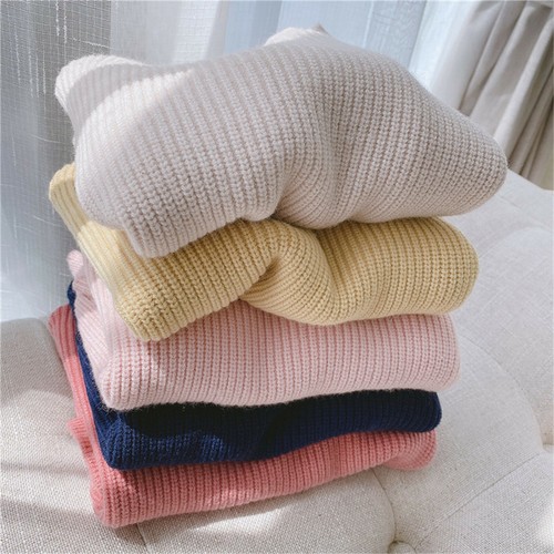 Baby Kinder Baumwolle Strick Pullover Pulli Jungen Mädchen Pulli warm Langarm Tops - Bild 8 von 17