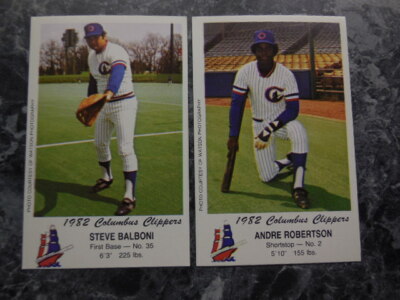1982 columbus clippers team  24 card set w steve bye bye balboni