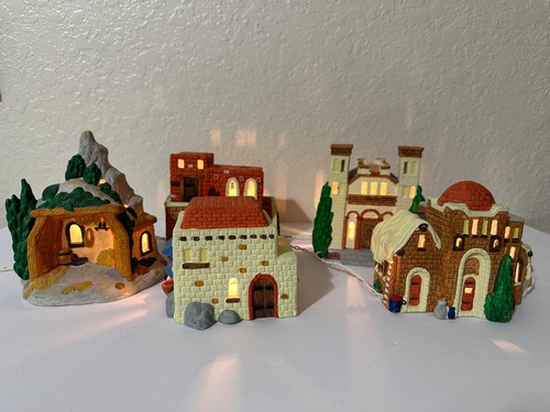 De colección NOMA Belén Noche En Belén Navidad Vacaciones Luz Casa Pueblo Decoración  - Imagen 12 de 24