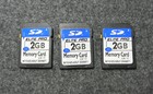 Lot of 3pcs 2Gb Sd Secure Digital Memory Card for Camera, Gps, Etc