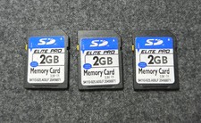 Lot of 3pcs 2GB SD SECURE DIGITAL MEMORY CARD for Camera, GPS, ETC