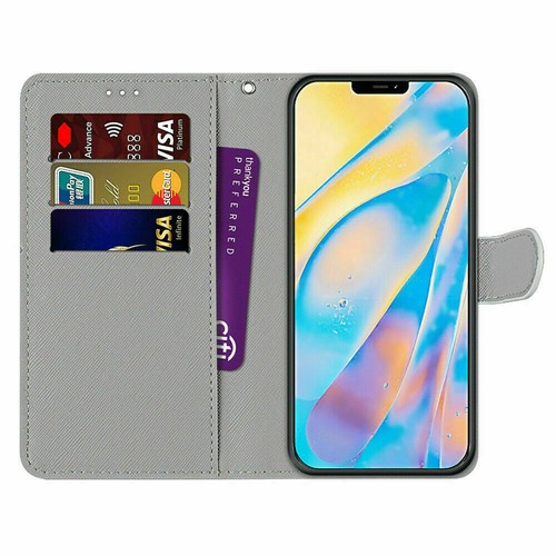 Cat Flip Wallet Cover Case For Huawei P30 P20 P smart Y5 Y6 Y7 Honor 20 9X Nova - Picture 12 of 12