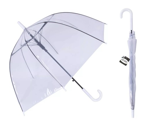 Kids Transparent Rainbow Pink School Umbrella Brolly Outdoor Rain Boys and Girls - Picture 18 of 19