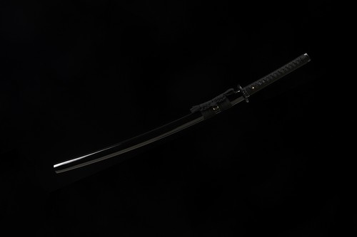 All Black Dragon Japanese Katana Sword Full Tang Sharp Samurai 1095 Steel - Picture 12 of 12