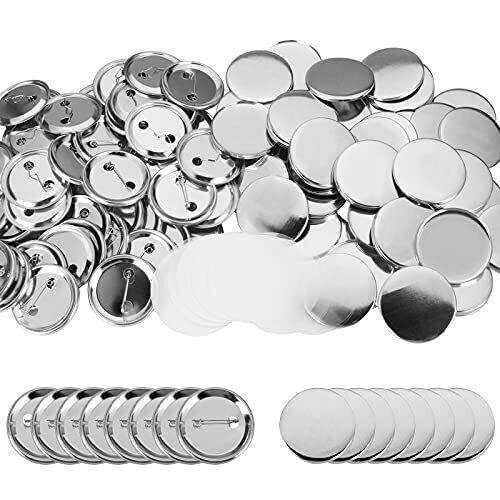 100 Sets 25mm/1 Inch Blank Button Making Supplies Round DIY Badge Button Maker - Picture 1 of 7