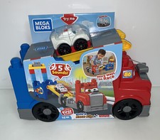 Mega Bloks Build & Race Rig Truck Building Set Sounds Toddler Toy