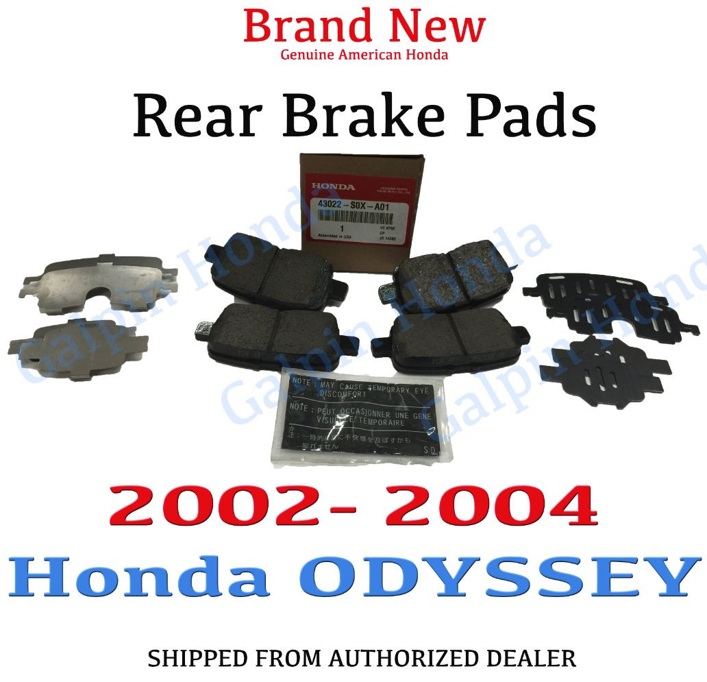 2002- 2004 Honda ODYSSEY Genuine Factory OEM Rear Brake Pad Set