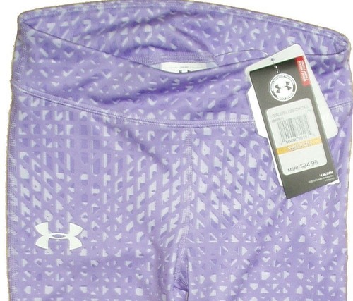 Under Armour Leggings Capri Youth Girls Active wear Sport Athletic Trouser BTS - Picture 3 of 4
