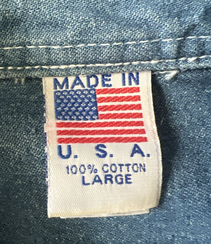 Camicia giacca vintage anni 90 TYCA Denim IMA International Aerospace Machinists Chore taglia L - Foto 5 di 7