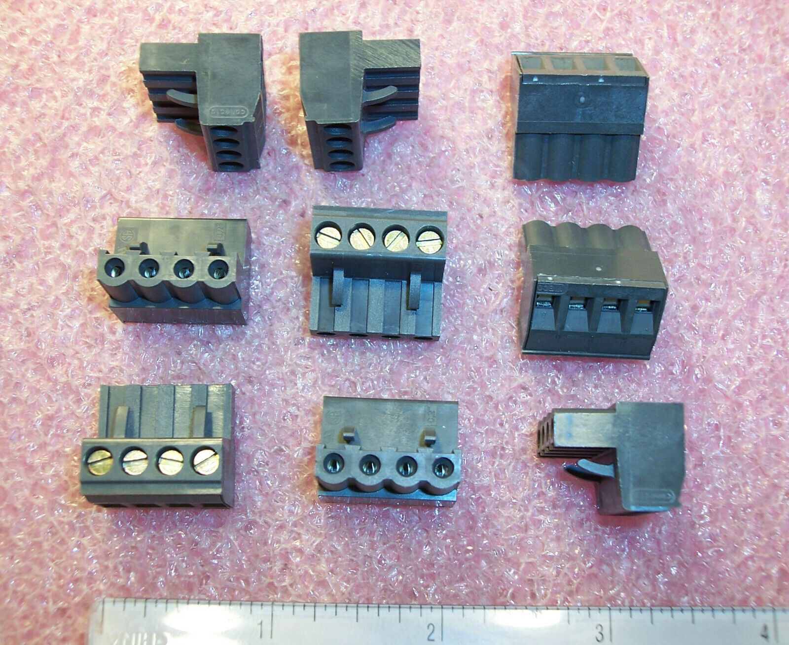 QTY (10) 4 POSITION R/A PLUGGABLE SCREW TERMINAL BLOCKS 5mm TB4RA CONECTO