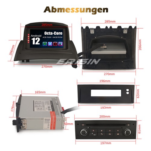 8-Kern Android 12 Autoradio GPS DAB+ Navi Wifi DVD CarPlay Für Renault Megane II - Bild 20 von 21