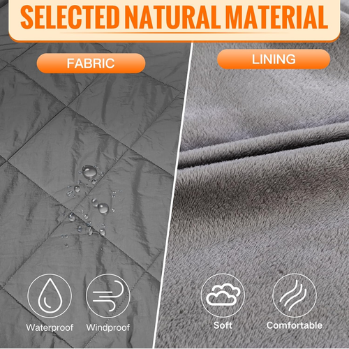 Cordless Heated Blanket, USB Electric Blanket Heating Wearable Blanket with 1000 - Picture 6 of 7