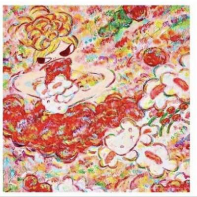 ロッカクアヤコ　バンダナ　rokkaku ayako bandana Ayako Rokkaku Solo Exhibition Magic Hand Big Bandana Chiba