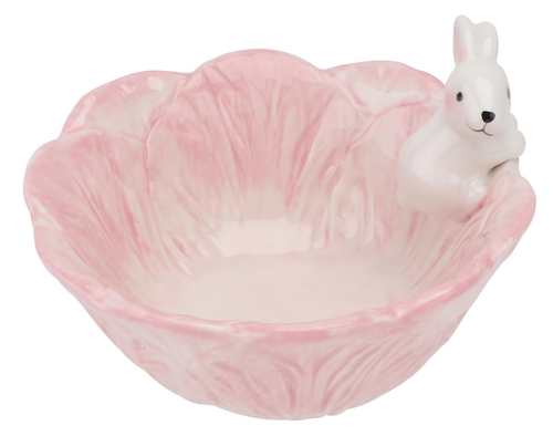 Bunny Candy Bowl, Easter Ceramic Rabbit, Snack Dish, Table Decoration (Pink) - Picture 2 of 10