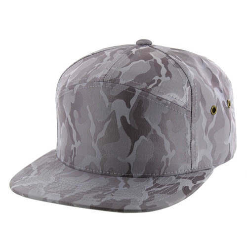 Kamel K707 Nylon Camo Trucker 7 Panel Flat Snapback Mesh Trucker Cap For Unisex - Picture 8 of 10