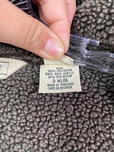 L.L. Bean Faux Suede Jacket Womens LP Large Petite Brown Button Up Sherpa Lined - Picture 12 of 14