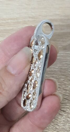 Pierre Lang Modeschmuck Statement Anhänger Gelb Weiße Steine Alte Modelle - Bild 7 von 8