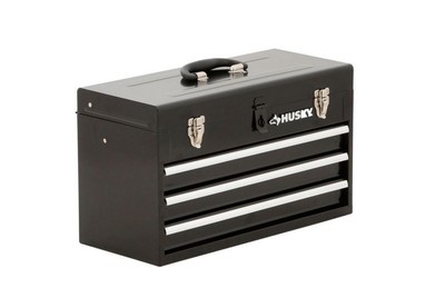 tool drawer box husky metal garage toolbox portable chest storage