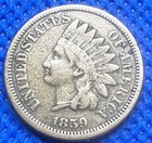 Nicer Low Mintage 1859 Indian Head Cent #750 Vg