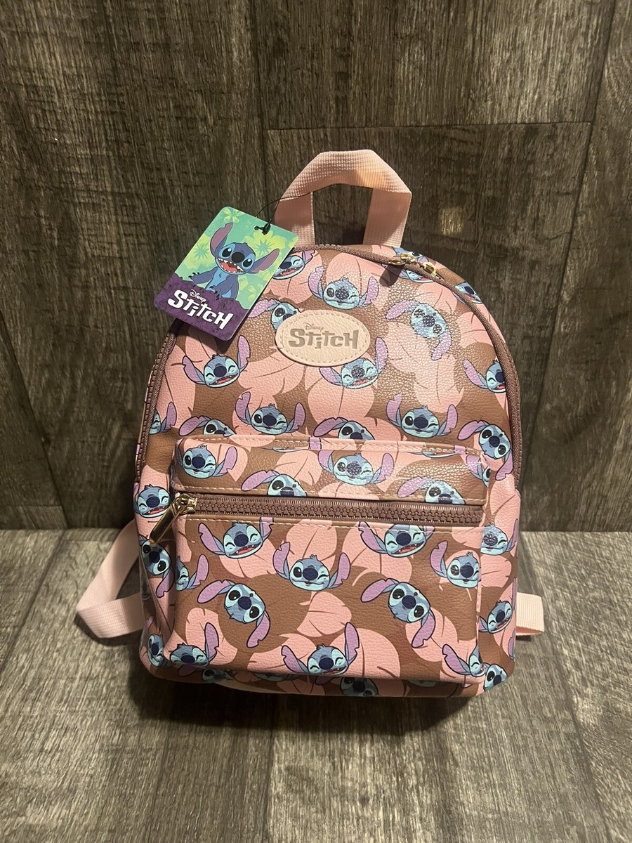 Disney x Bioworld Lilo & Stitch Tropical Leaves Mini Backpack All Over Print Amazon.com | Bioworld Disney Stitch Blue Leaves 12.6 main image 3