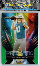 2023 Panini Prizm #11 Justin Herbert Prizmatic Prizms Green