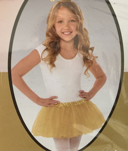 Child's Gold Dress Up Tutu Sz S/M by Amscam Ballerina NEW Up To Sz 10 - Picture 3 of 5
