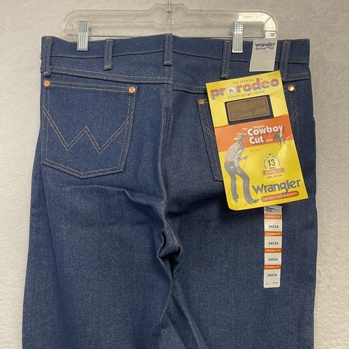 New With Tags NWT Wrangler 13 MWZ Cowboy Cut 100% Cotton Jeans Size 34 X 34
