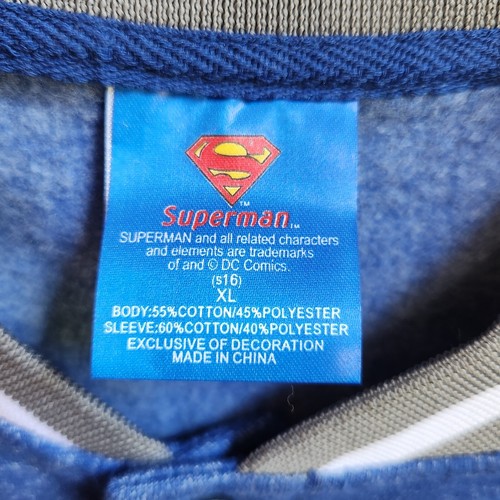 Superman Varsity Style Sweatshirt Jacket Mens XL Soft Snap Up Embroidery Logo - Picture 6 of 10