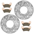 2x Front Brake Disc w/Pads for Polaris 5244314 2202097 2202413 1910514 1910672