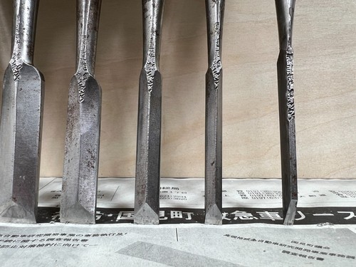 Vintage Japanese Chisel 10set Nomi /Hand Plane Saw Iron Hammer Hand Tool/d51 - Picture 17 of 24