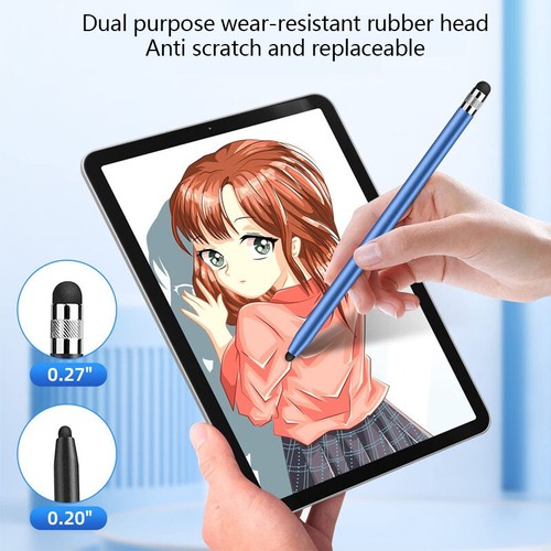 High Quality 2 in 1 Touch Screen Pen Mobile Phone Tablet Metal Capacitive Pen - Photo 3/16