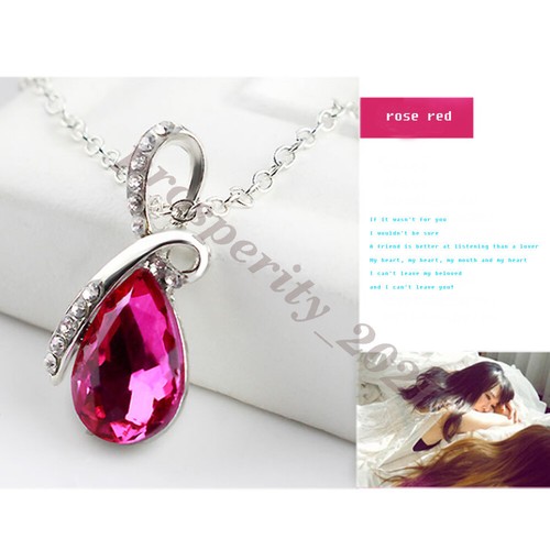 3PCS pendant women's crystal Necklace Pendants jewelry silver-plated ornament - Picture 3 of 11